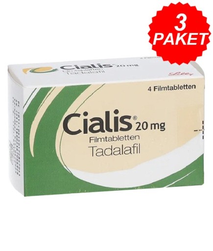 Cialis 20 mg 4 Tablet 3 Kutu