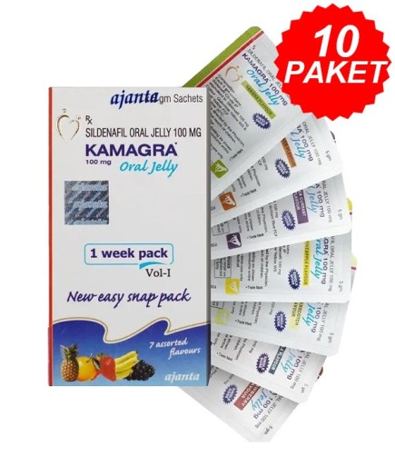 Kamagra Sildenafil Oral Jel 100 mg Kırılmalı 10 Paket