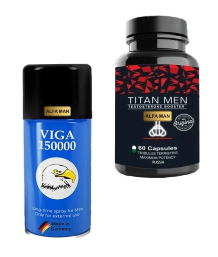 Super Viga 150000 Geciktirici Sprey + Titan Men 60 Kapsül