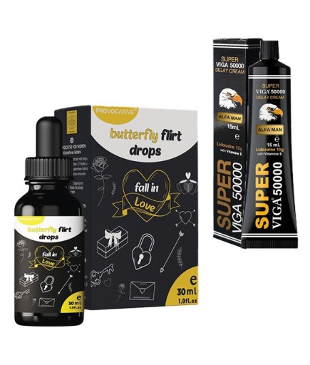 Butterfly Flirt Drops Damla + Viga 50000 Geciktirici Krem