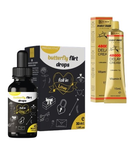 Butterfly Flirt Drops Damla + Delay 48000 Geciktirici Krem