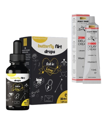 Butterfly Flirt Drops Damla + Delay 25000 Geciktirici Krem