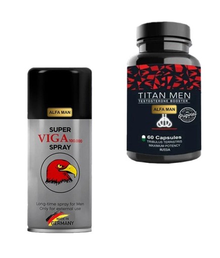 Viga 100000 Long-Time Spray For Men + Titan Men 60 Kapsül
