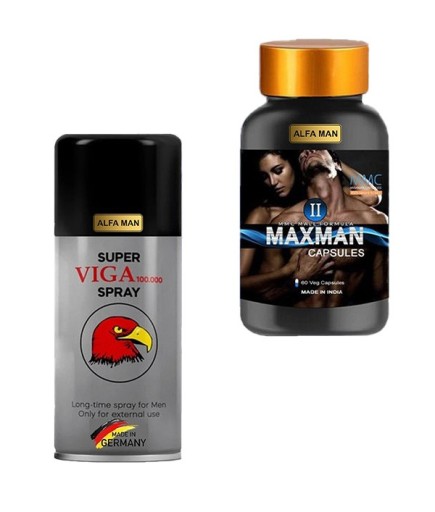 Viga 100000 Long-Time Spray For Men + Max Man II 60 Kapsül