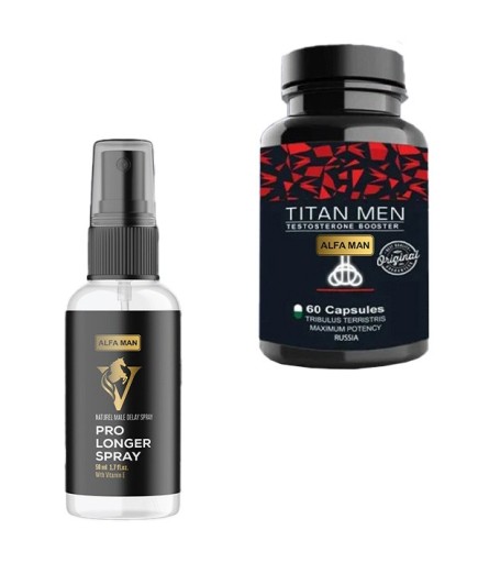 Alfa Man Pro Longer Sprey + Titan Men 60 Kapsül