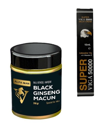 Alfa Man Erkek Macun + Super Viga 50000 Geciktirici Krem