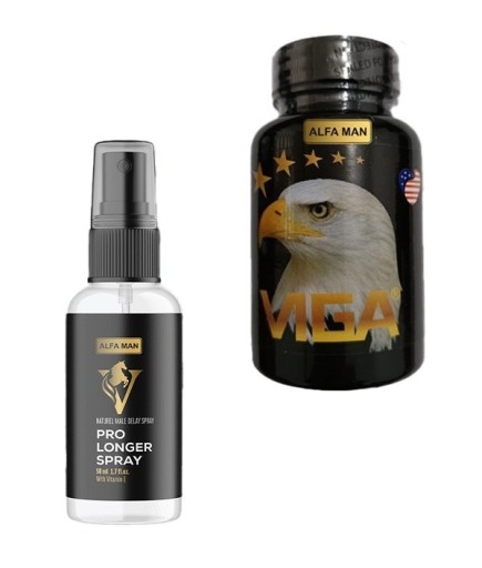 Alfa Man Pro Longer Geciktirici Sprey + VIGA 60 Kapsül