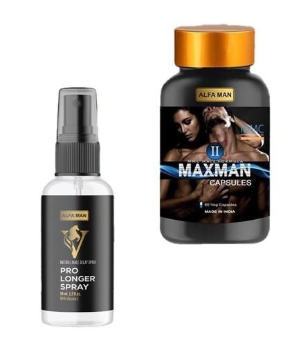 MAX MAN II Bitkisel 60 Kapsül ve PRO Longer Geciktirici Sprey
